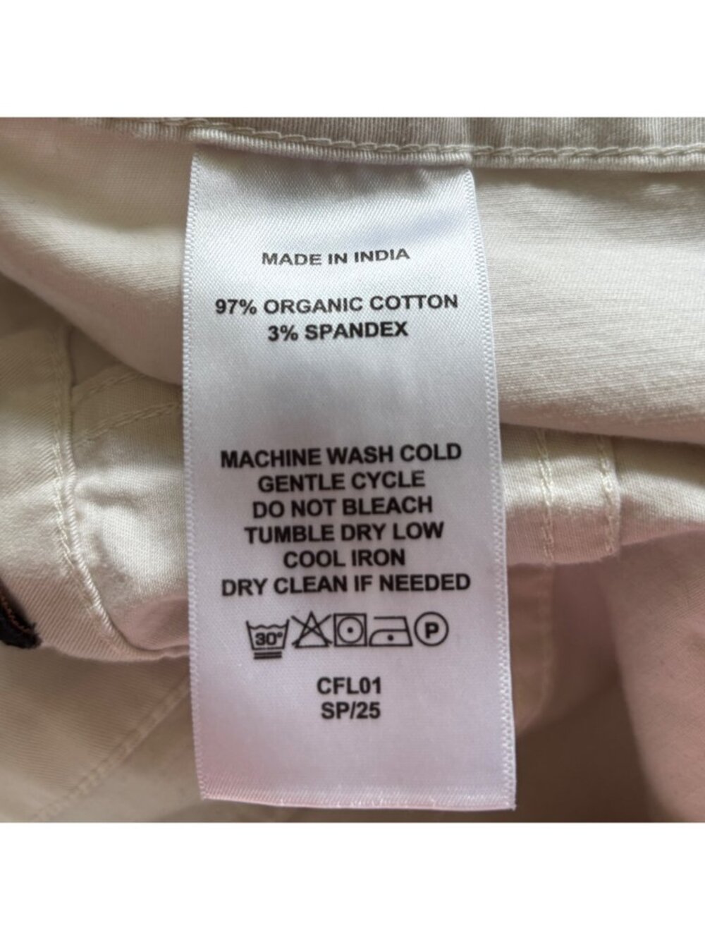 Quince Organic Stretch Cotton Chino Cropped Wide Leg Pants Frost White Sz16 NWOT - Picture 10 of 11